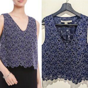 Diane Von Furstenberg | Jojo Sleeveless Floral Lace Blouse